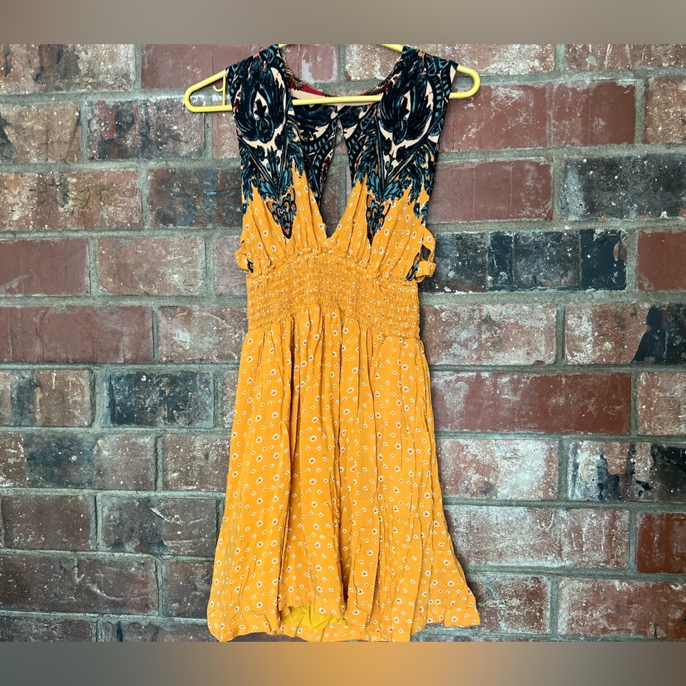 Yellow Free People summer dress